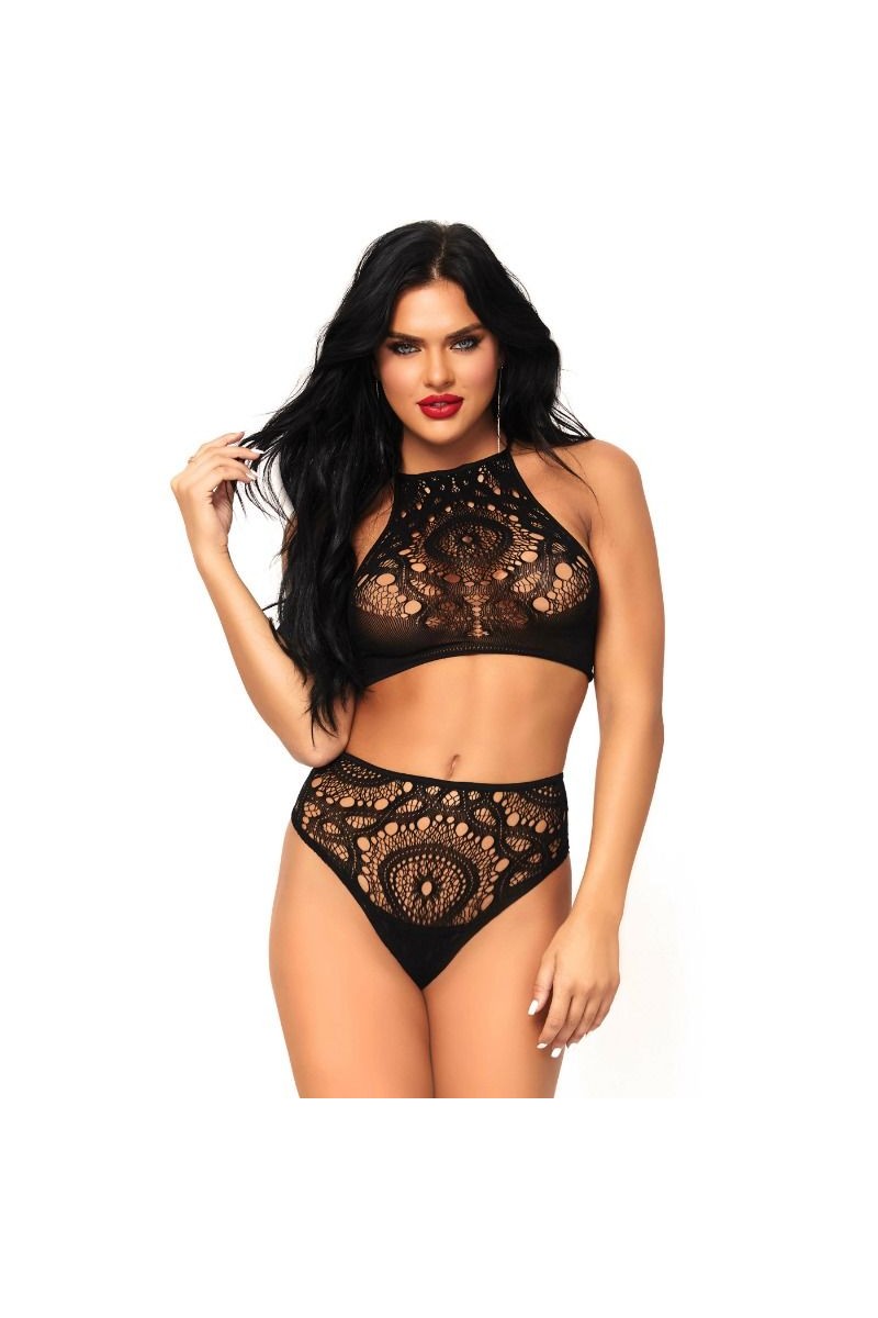 LEG AVENUE SET 2 PIEZAS TOP Y PANTIES M L