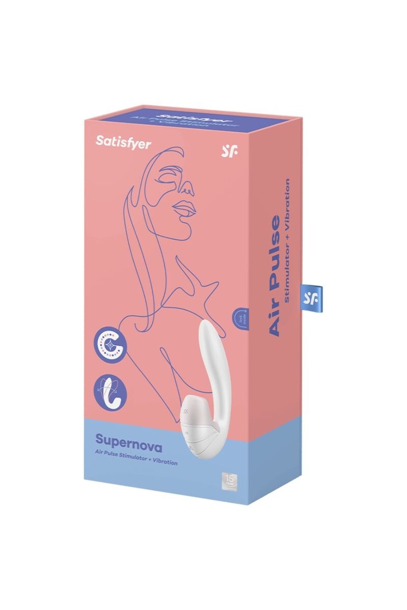 SATISFYER SUPERNOVA ESTIMULADOR Y VIBRADOR BLANCO