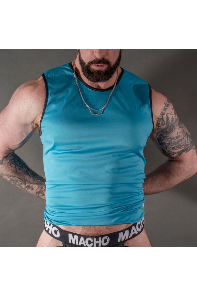 MACHO CAMISETA AZUL S M