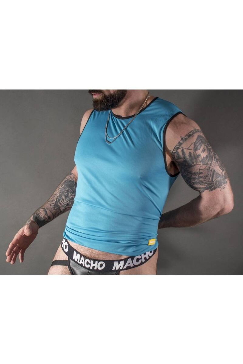 MACHO CAMISETA AZUL S M