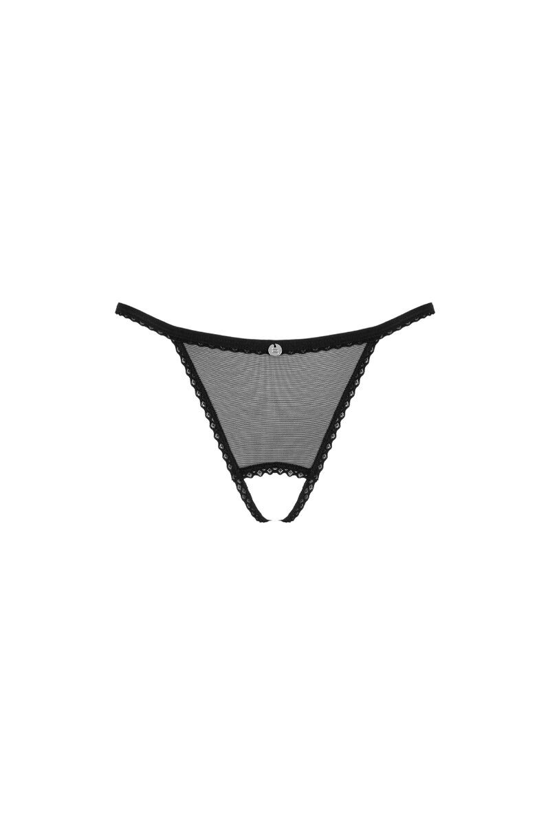 OBSESSIVE CELIA NOIR CROTCHLESS TANGA XS S