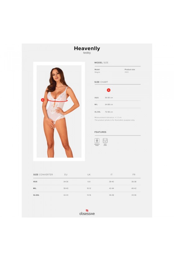 OBSESSIVE HEAVENLLY CROTCHLESS TEDDY XS S