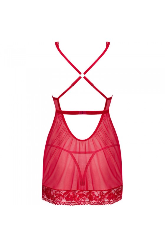 OBSESSIVE LACELOVE BABYDOLL TANGA ROJO XS S