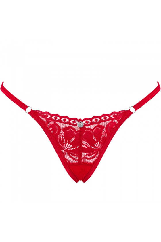 OBSESSIVE LACELOVE TANGA ROJO XS S