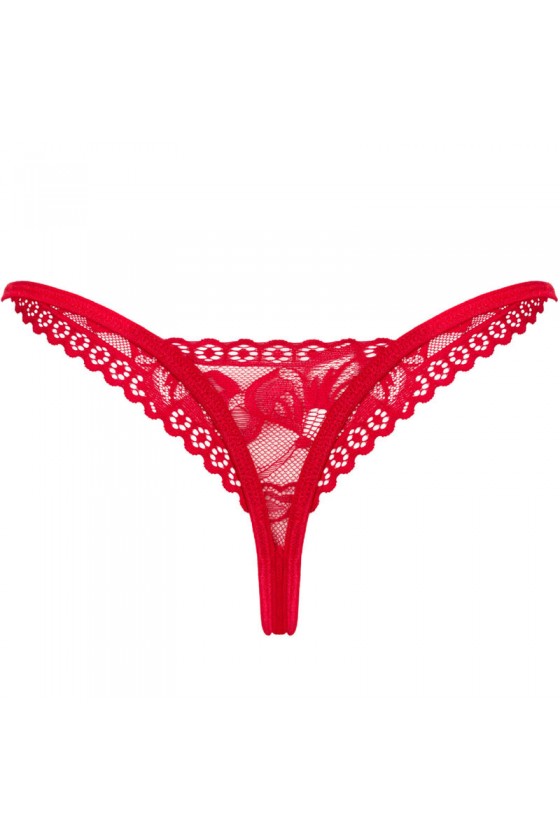 OBSESSIVE LACELOVE TANGA ROJO XS S