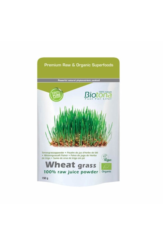 Wheat grass/hierba de trigo polvo superfood bio 150g Biotona